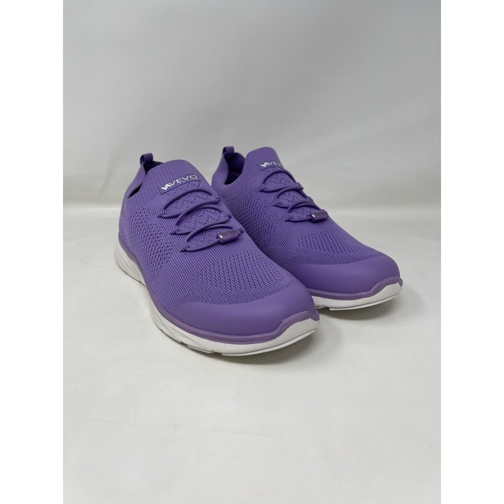 VEVO Womens Size 8 Purple Knit Athletic Sneakers Walking Shoes Casual